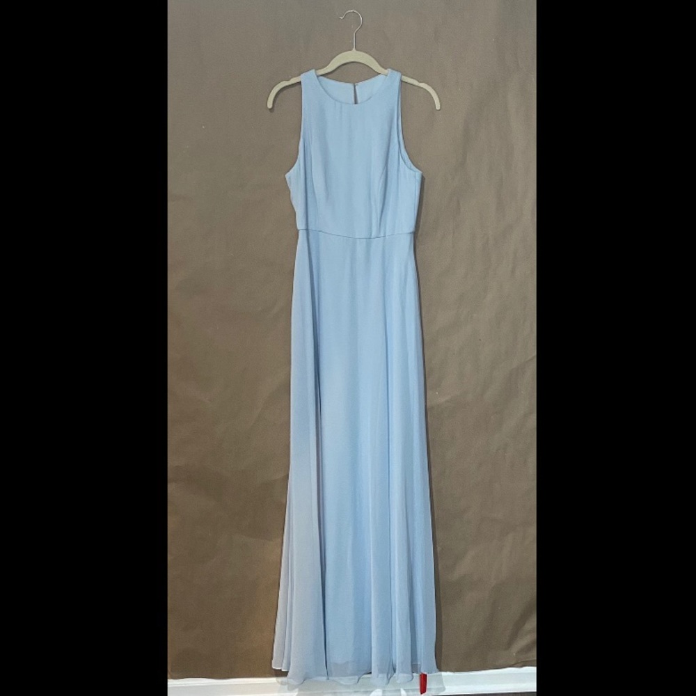 NWT Dessy/Thread Halter Chiffon Dress in  Mist 4